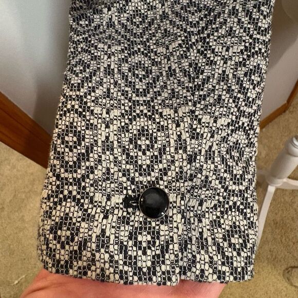 Banana Republic Factory textured boucle jacket blazer black white size 8‎ NEW - Picture 5 of 11